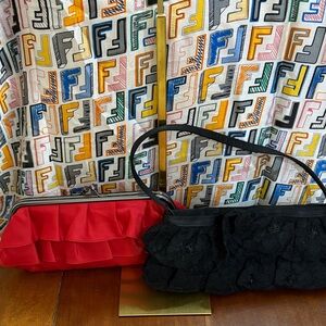 Chic Black Lace Clutch